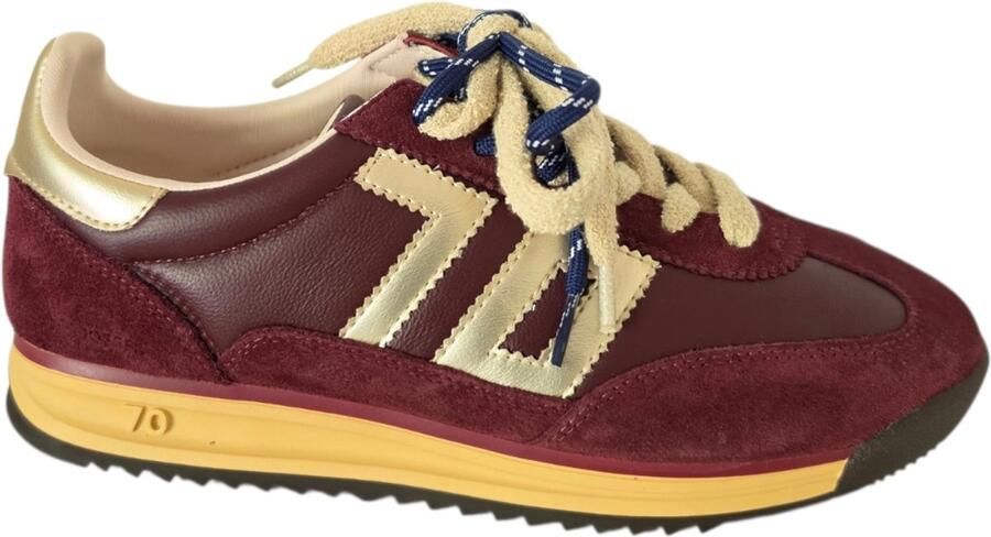 Back70 108009 Sneaker Bordeaux Suède Wisselbare veters