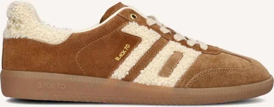 BACK70 Lage Sneakers Dames Cloud Suède Cognac
