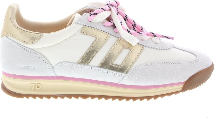 Back70 Dames Sneakers Jogger Spongy Nylon Off White