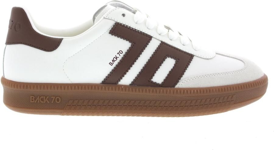 Back70 Heren Sneakers Double V26-04 Cuoio Off White