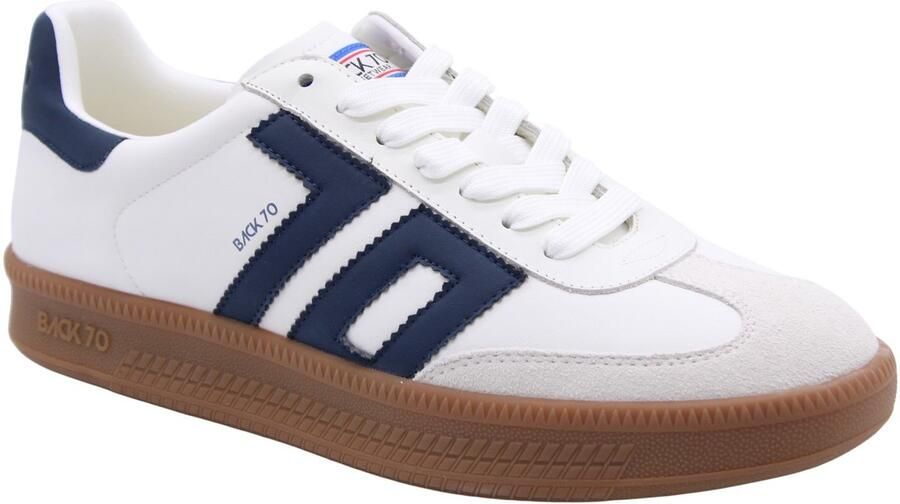 BACK70 Lage Sneakers Heren Double Maat: 40 Materiaal: Leer Kleur: Wit