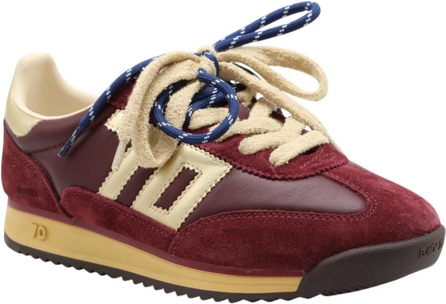 Back70 108009 Sneaker Bordeaux Suède Wisselbare veters