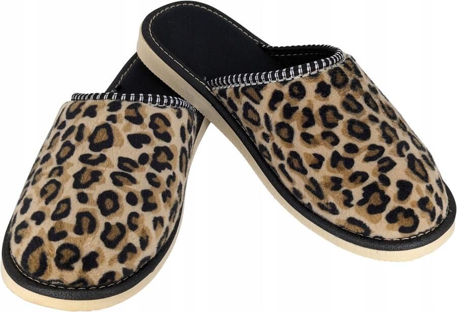 Dames Pantoffels Materiaal Panterprint