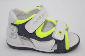 Balducci ssandaal wit blauw geel leer
