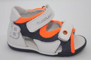 Balducci ssandaal wit blauw oranje leer