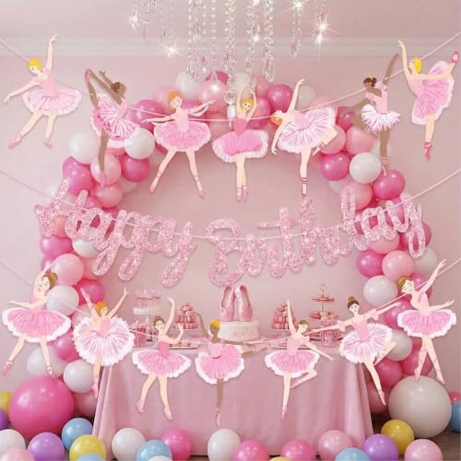 Ballerina Verjaardagsgarland 3 Delige Feestdecoratie