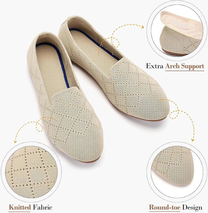 Ballerina's Ademend Strik Plat Memory Foam Inklapbaar