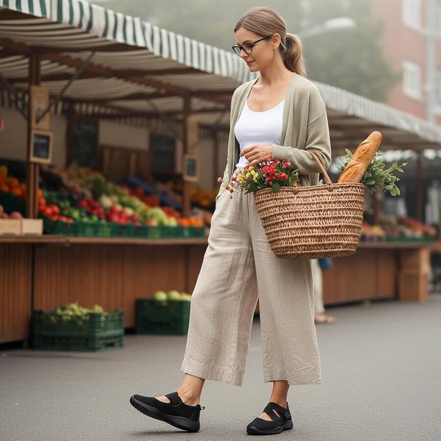 Ballerinas met voetondersteuning slip-on lichtgewicht mesh