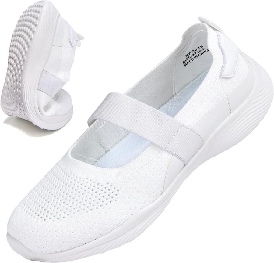 Ballerinas met voetondersteuning slip-on lichtgewicht mesh