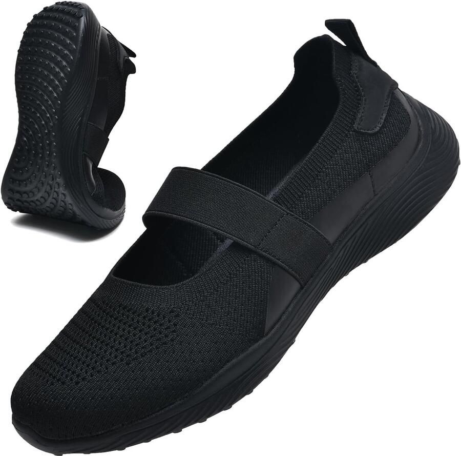 Ballerinas met voetondersteuning slip-on lichtgewicht plat