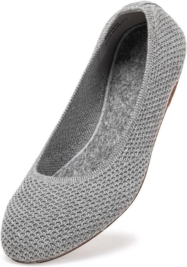 Ballerina's slip-on brei jurk schoenen ronde neus