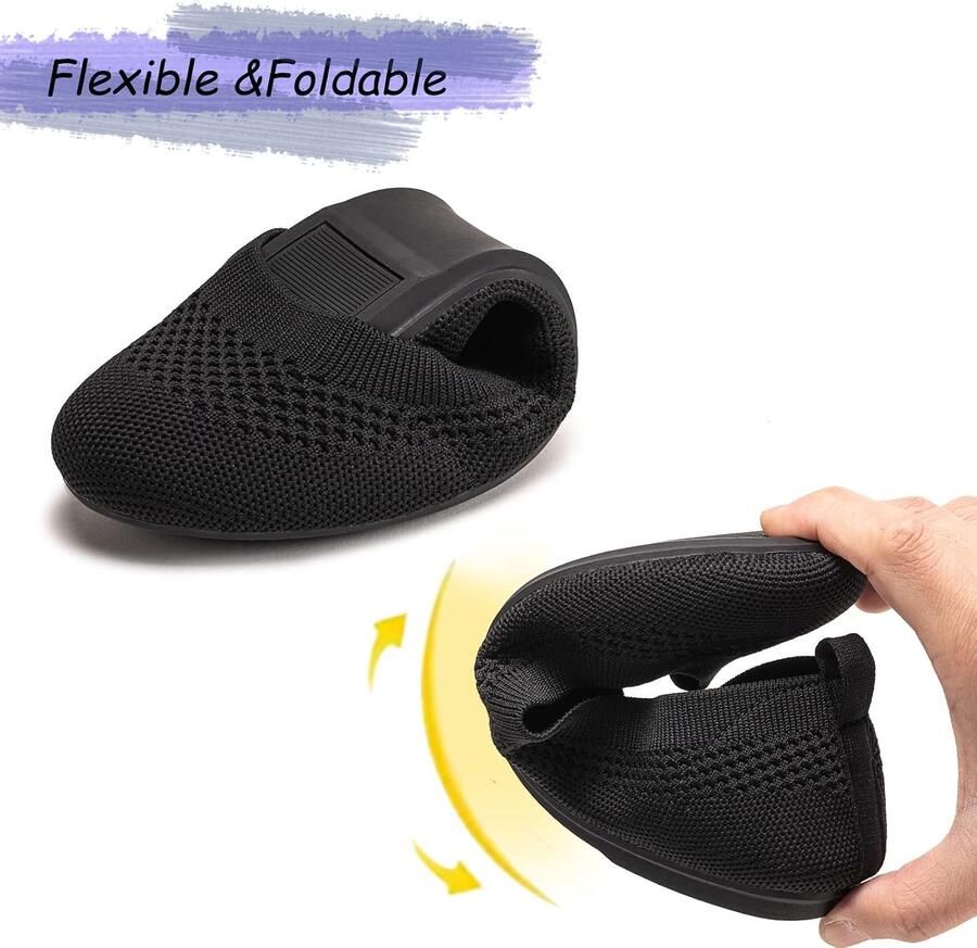 Ballerinas met ronde neus slip-on gebreid