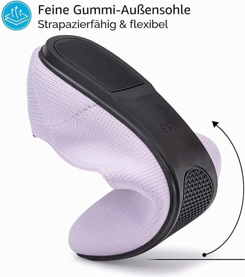 Ballerina's slip-on brei jurk schoenen ronde neus