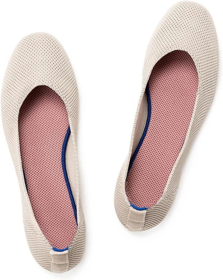 Ballerina's slip-on brei jurk schoenen ronde neus