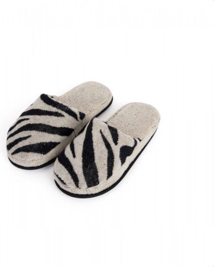 Bamar Slippers Zebra Maat L XL Dierenprint Sloffen Moederdag