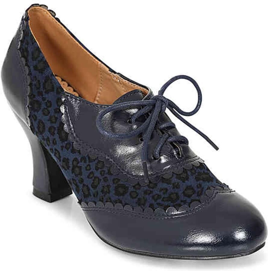 Banned Bertie'S Leopard Pumps 38 Shoes Donkerblauw