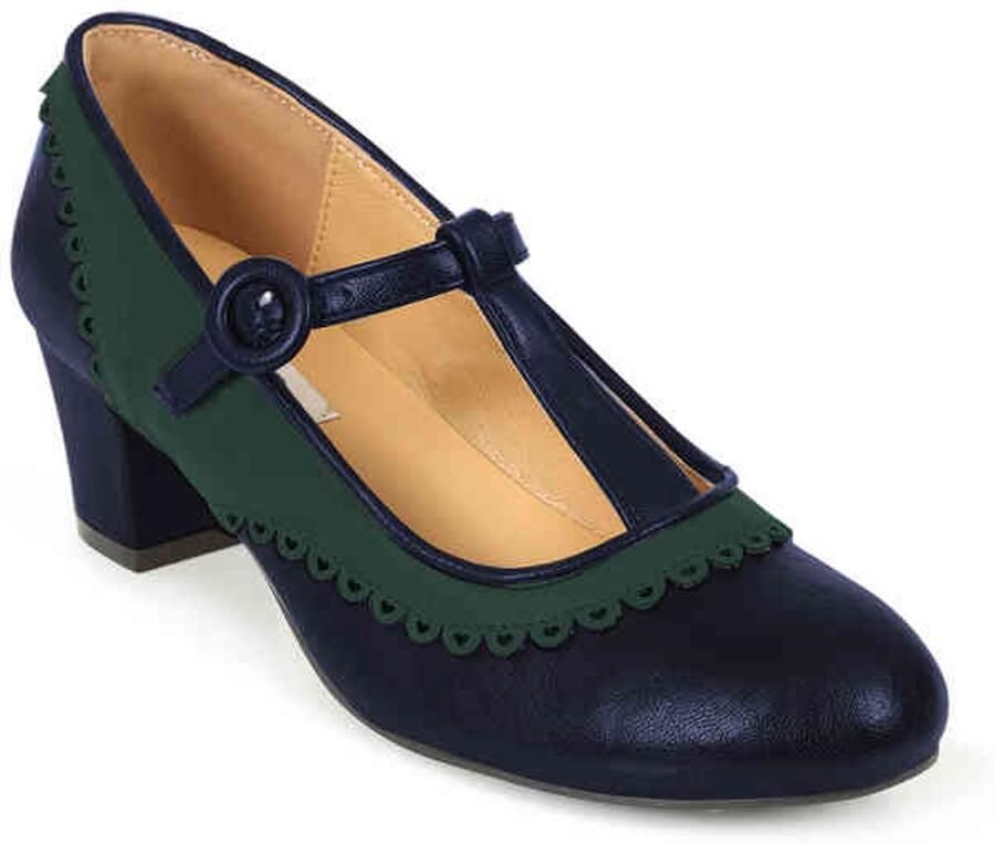 Banned Vintage Voyager Pumps 41 Shoes Blauw Groen
