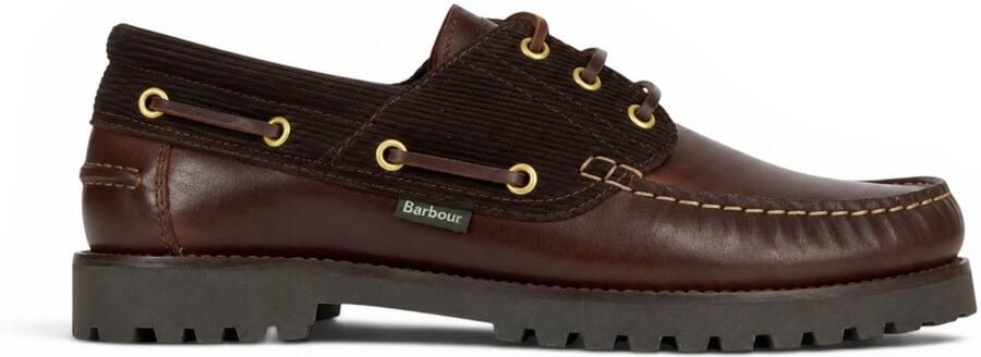 Barbour Bruine leren Deck bootschoenen
