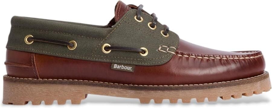 Barbour Leren Nautic Dekboot bruin