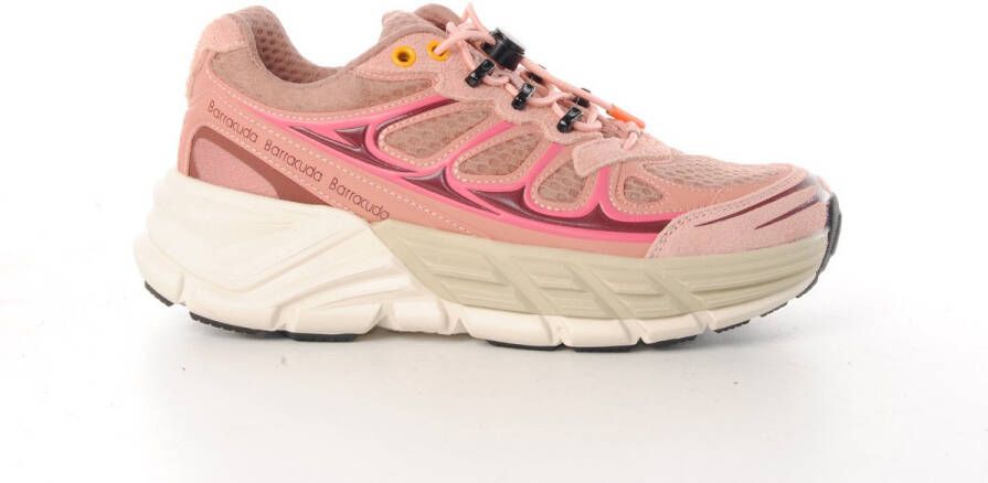 Barracuda dames sneaker Rastafari D suède en mesh roze