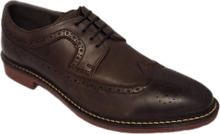 Base London -KLASSIEKE HERENSCHOEN-WAXY BROWN-LEER