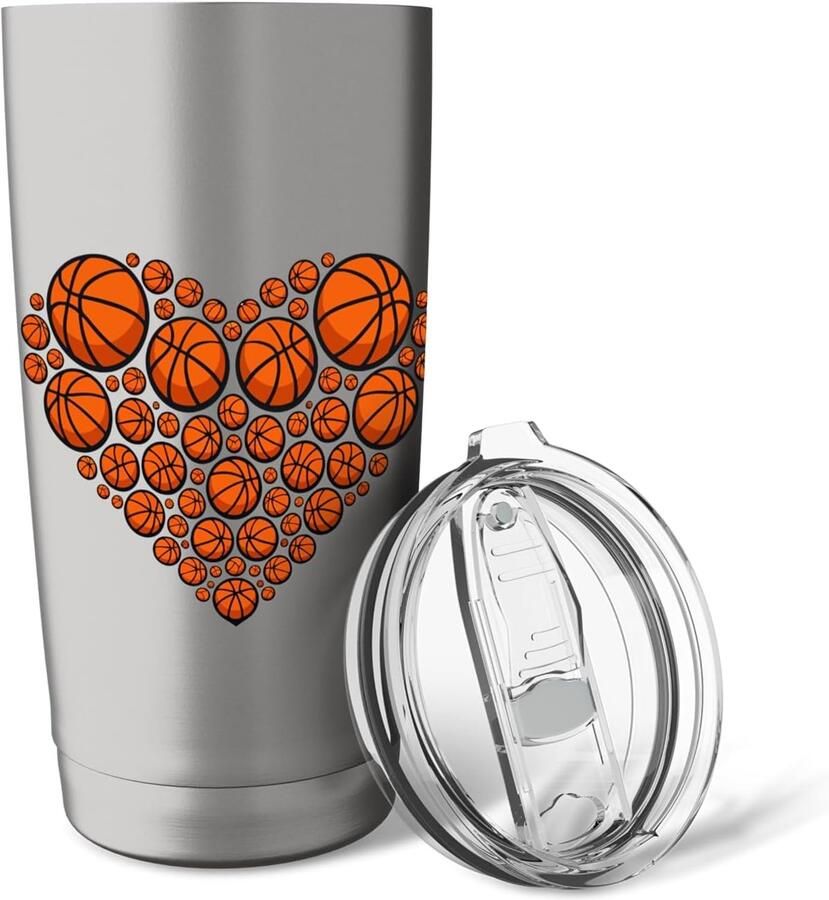 Basketball thermobeker met dubbele wand