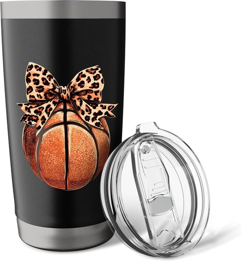 Basketbalnet voor basketbalspelers dubbelwandige roestvrijstalen thermosbeker