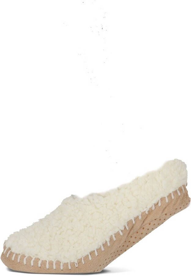 Basset Fleece Indoor Homeshoes White -Zachte en Warme Sloffen