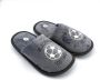 BBS Jongens instap pantoffels basic met voetbal logo zeer zacht met rubberen zool grijs - Thumbnail 1