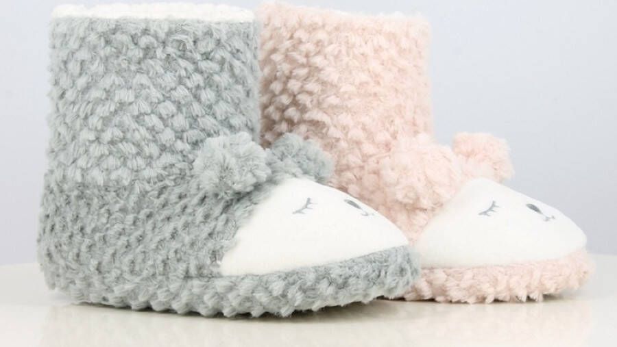 BBS Meisjes pancake fleece pantoffels zeer zachte roze huissloffen antislip Kerstcadeau Nieuwjaarsgeschenk - Foto 1