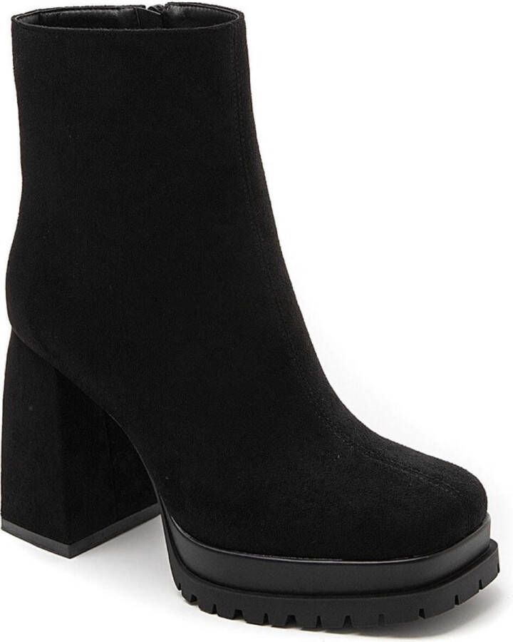 Marquiiz Enkellaarsjes met hak voor dames van leer Nieuw seizoen