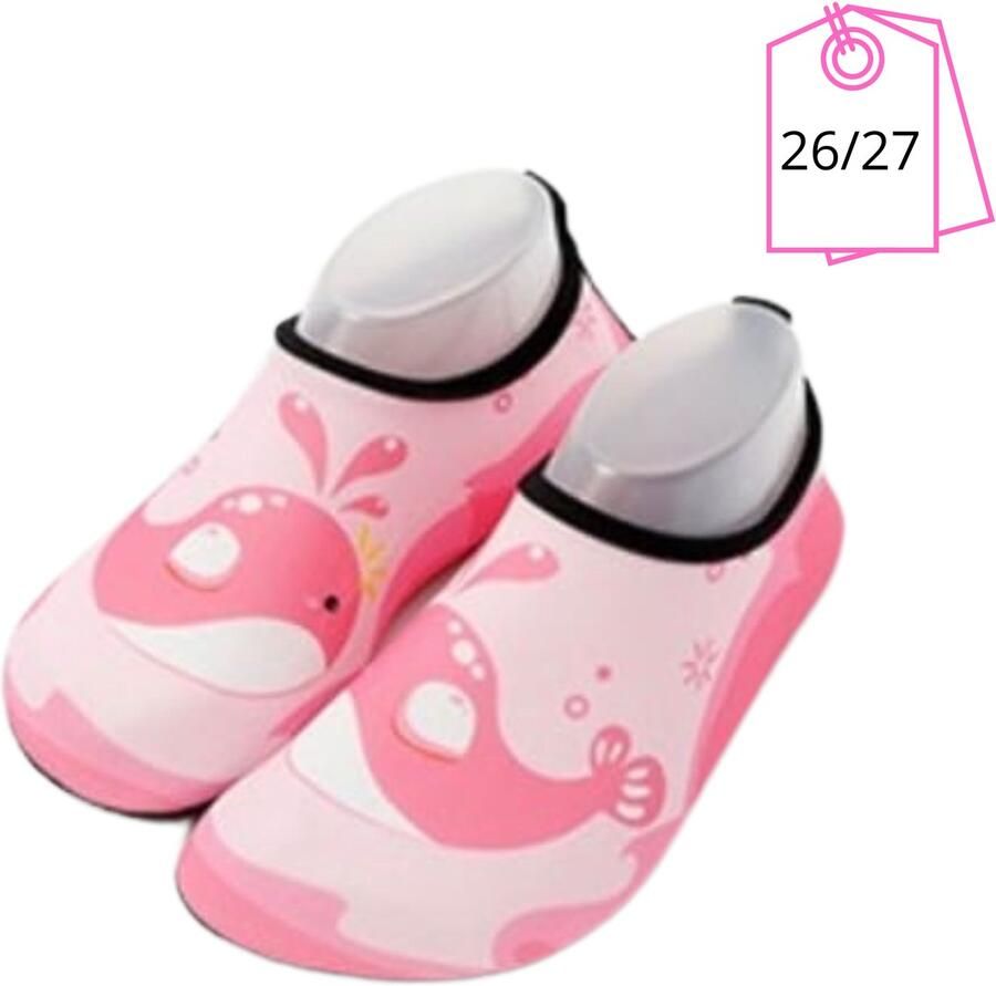 BDGoods Zwemschoenen Kinderen 26 27 Anti Slip Roze Waterschoenen Kind Extra Grip Aquaschoenen Strandschoenen Kinder Waterschoenen Kleuter Peuter Haaien Kinderschoenen Schoenen Meisjes Waterschoenen Dames