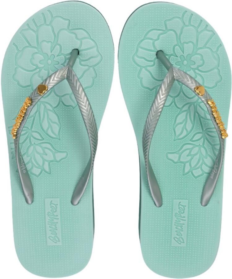 BeachyFeet Teenslippers Dames Flamencos FlipFlop Bethina Sleehak Groen