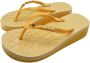 BeachyFeet Teenslippers Dames Flamencos Almudena Sleehak Geel - Thumbnail 2