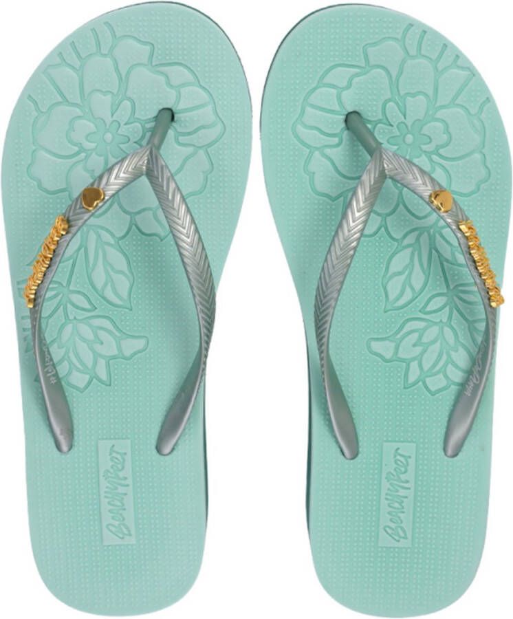 BeachyFeet Teenslippers Dames Flamencos FlipFlop Bethina Sleehak Groen