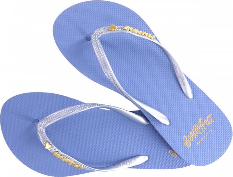 BeachyFeet Teenslipper Dames Med Sky Licht Blauw Slipper