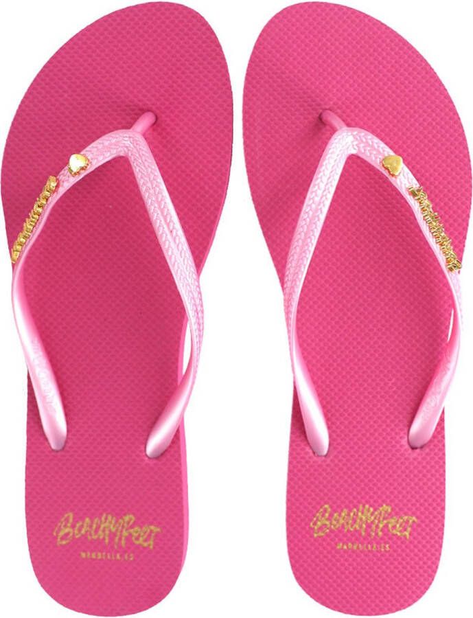 BeachyFeet Teenslippers Rosa Fluro Roze - Foto 1