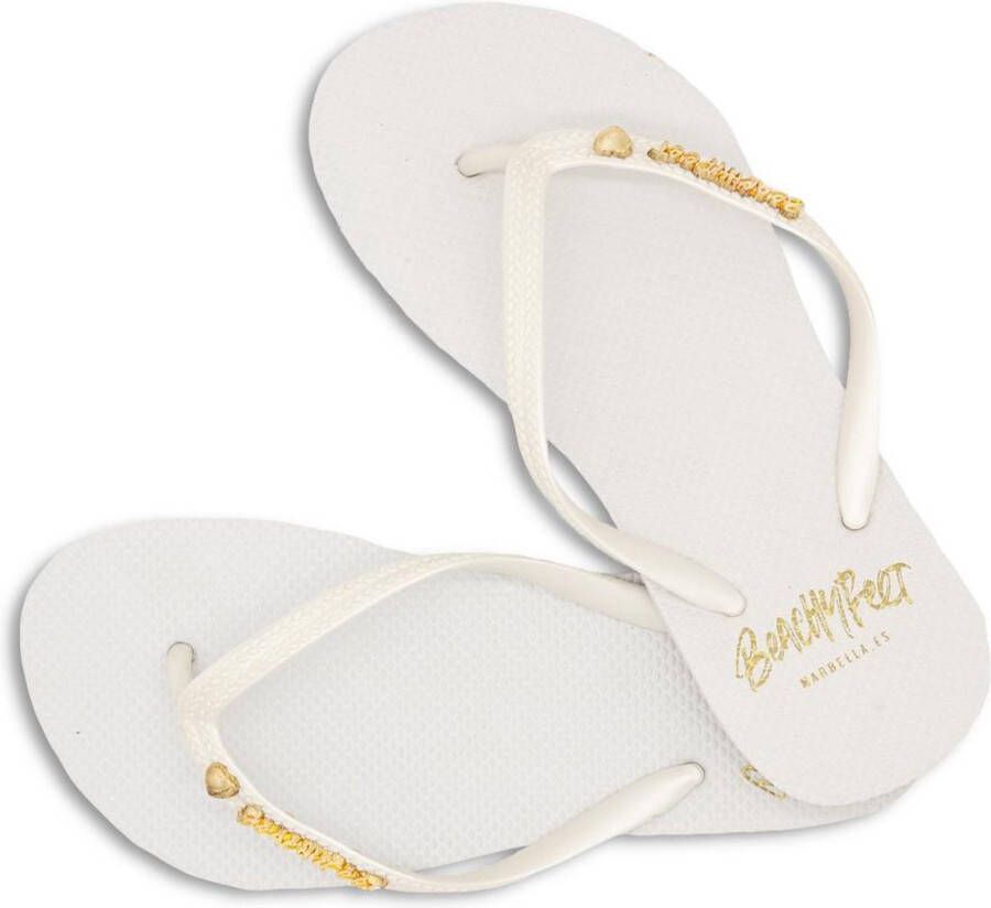 BeachyFeet Teenslipper Dames Blanco Slipper