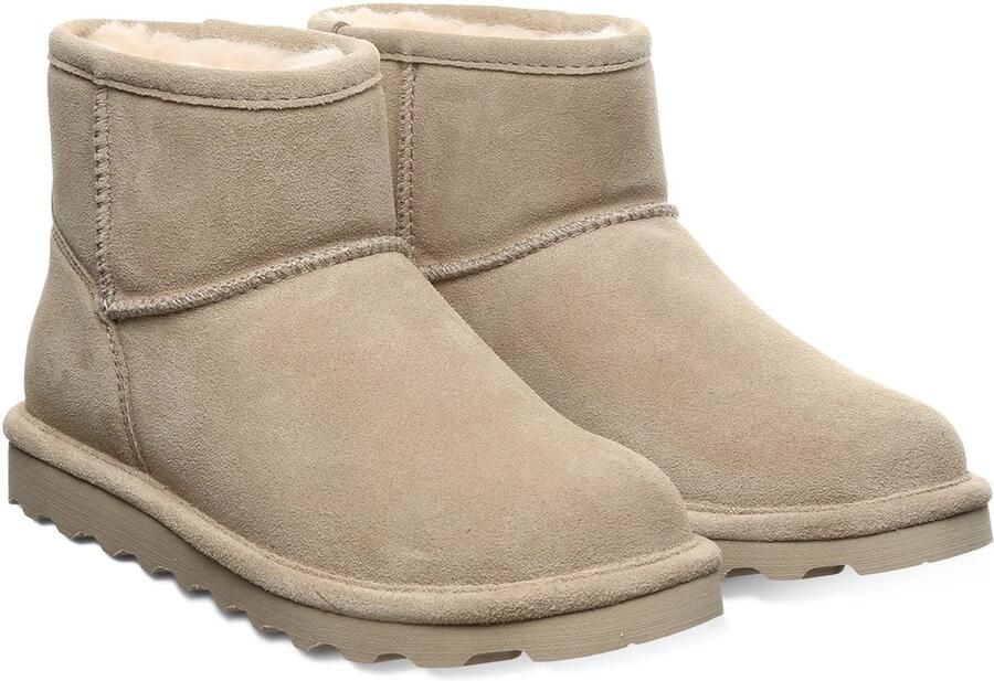 Bearpaw Alyssa dames winter enkellaars lamsvacht laars 2130W Beige