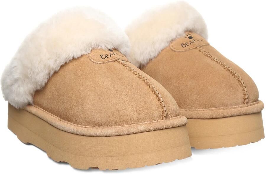 Bearpaw Pantoffels RETRO PLATFORM mules clog slides met plateauzool