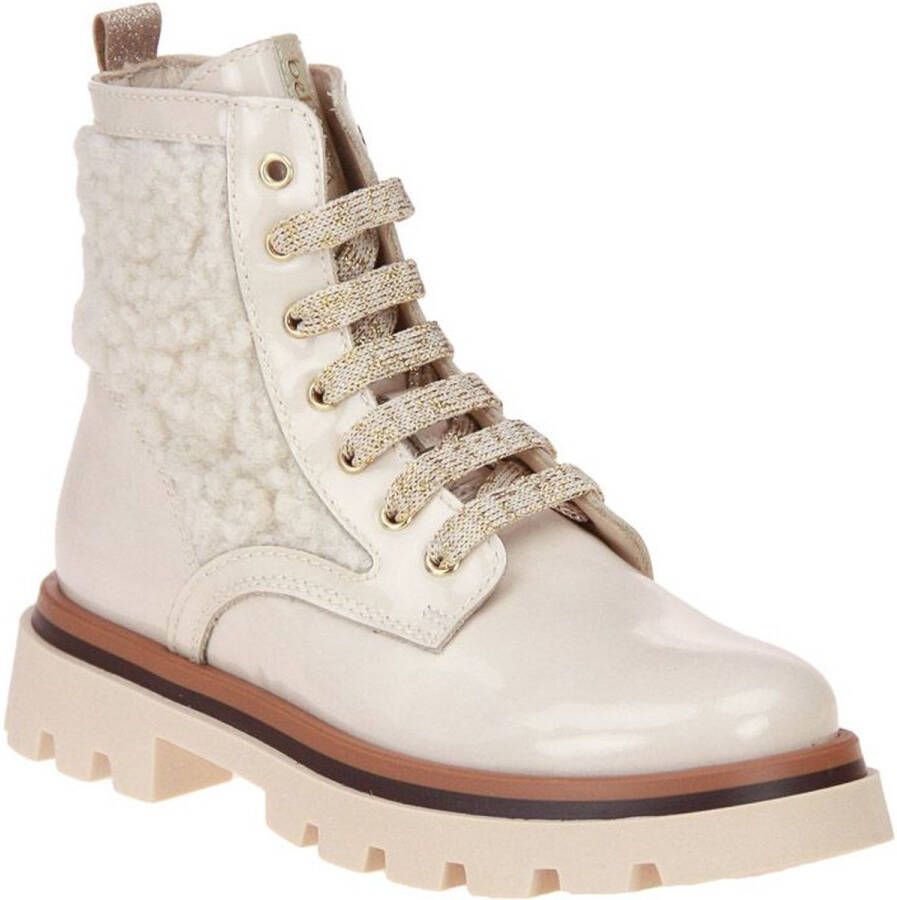 Beberlis Beige Veterboot Lak