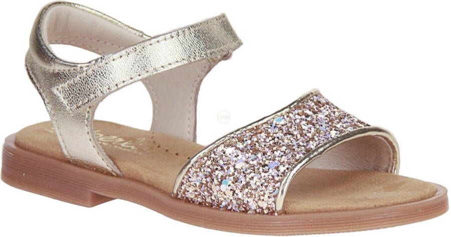 Beberlis Gouden Sandaal Glitter