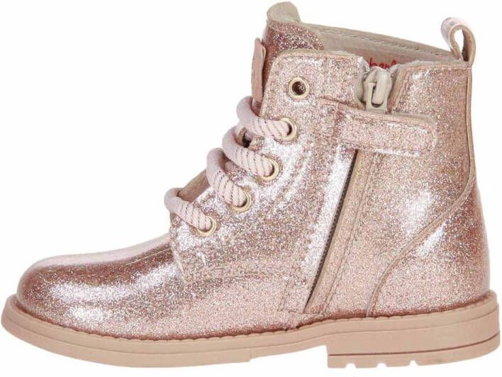 Beberlis Roze Veterboot Glitter