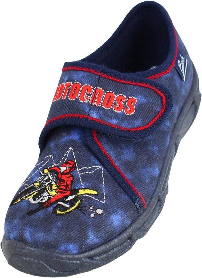 Beck Jongens Slippers Motocross Donkerblauw