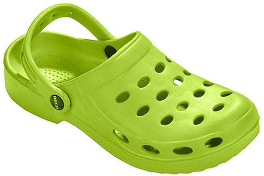 BECO dames clogs limegroen