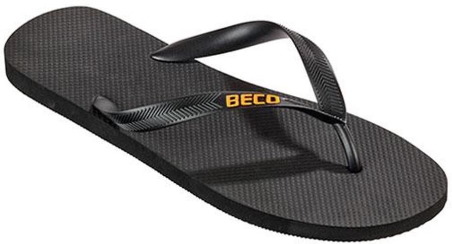 BECO heren teenslippers zwart
