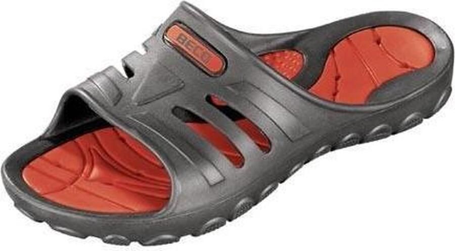 BECO Slippers grijs rood- Unisex