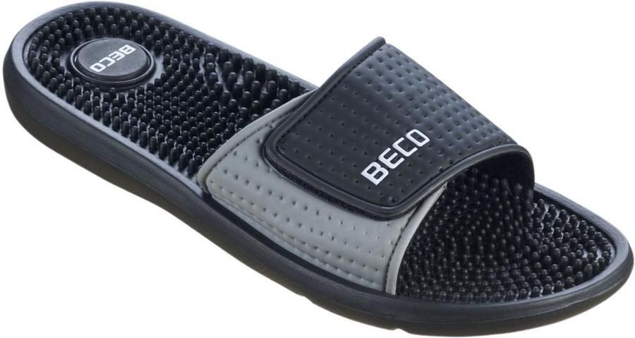 BECO Slippers With Massage Footbed Black grey