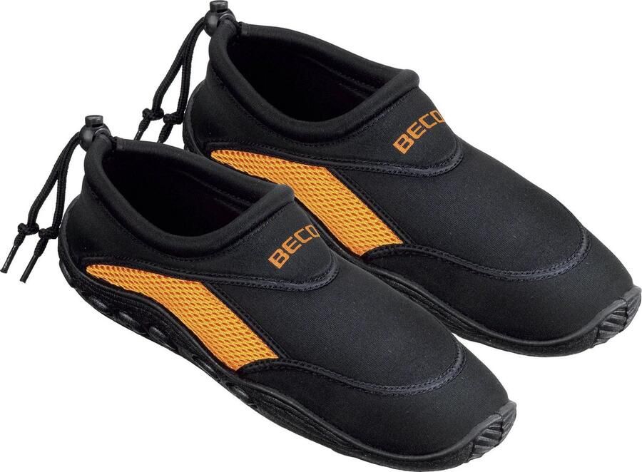 BECO waterschoenen surfschoenen Neopreen volwassenen rubber zool zwart oranje