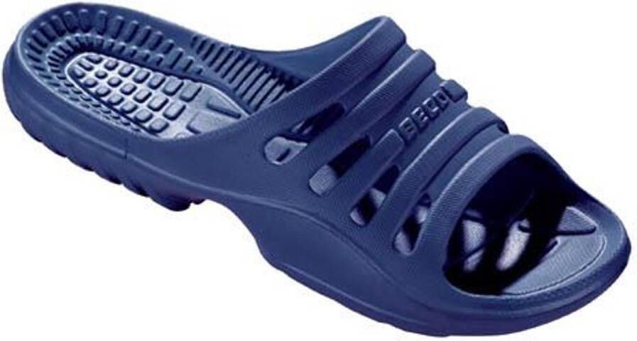 BECO dames badslippers donkerblauw